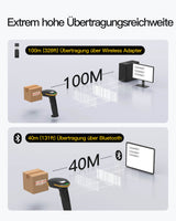 BCST-21-AI AI Bluetooth Barcode Scanner with APP/SDK & Extrem lange Übertragungsdistanz - Inateck Office DE