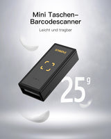 BCST-46 Mini Tragbarer 2D Kabellos Barcode-Scanner mit APP und SDK - Inateck Office DE