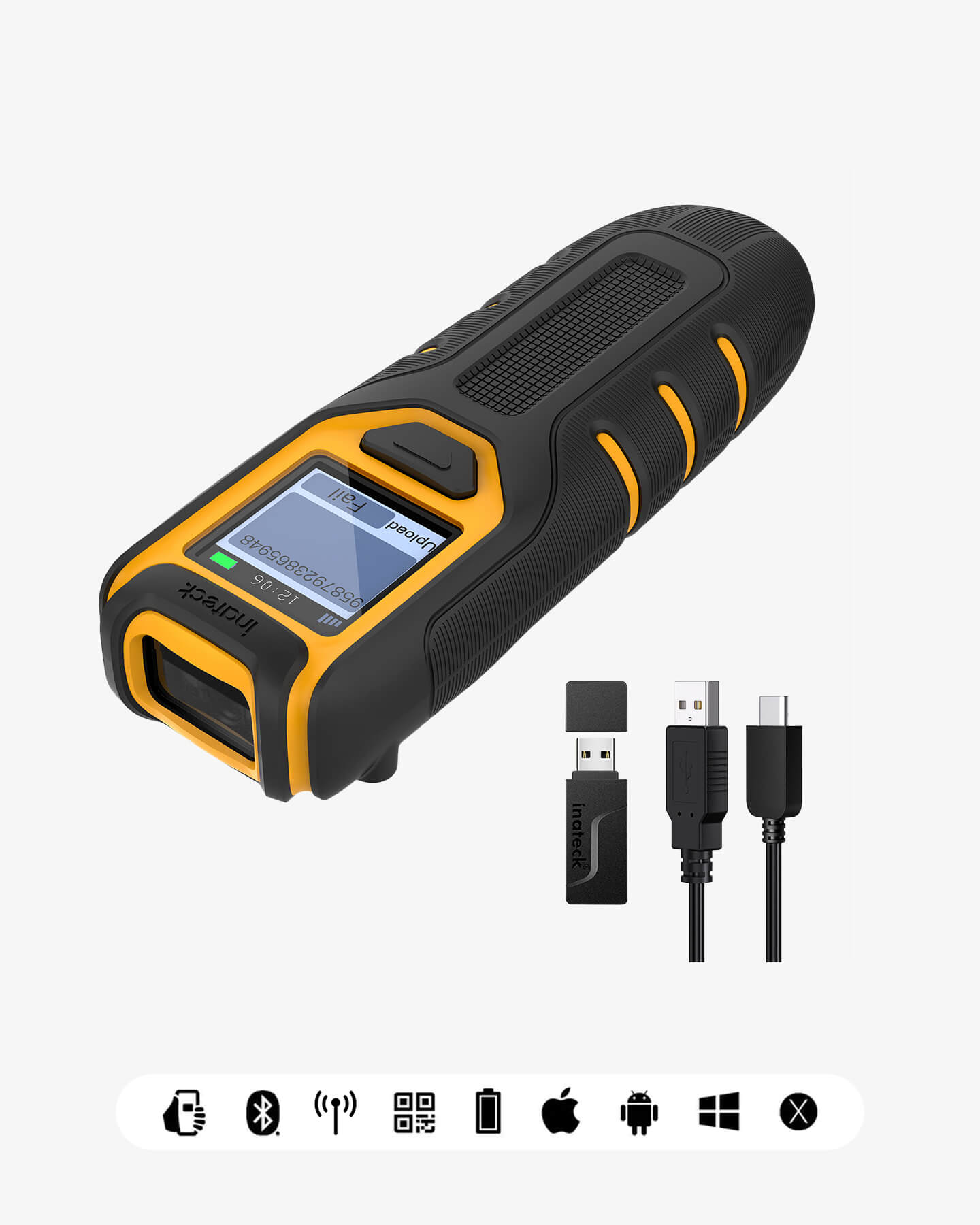 BCST 47 Bluetooth Tragbarer 1D 2D QR Barcode Scanner Mit Bildschirm bcst-47-bluetooth-tragbarer-1d-2d-qr-barcode-scanner-mit-bildschirm