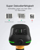 BCST-61 Industrieller 1D Bluetooth Barcode Scanner mit IP67 Wasser Staubdicht & APP SDK - Inateck Office DE