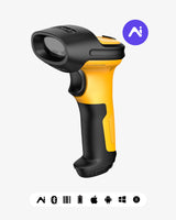 P6 AI 1D Barcodescanner mit 2.4GHz, kabellos bis 60m, 2600mAh-Akku - Inateck Office DE