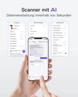 P6 AI 1D Barcodescanner mit 2.4GHz, kabellos bis 60m, 2600mAh-Akku - Inateck Office DE