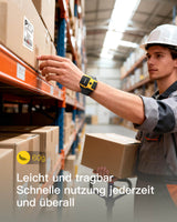 PBS005 Barcode Scanner Kabellos 2D, Armbanduhr-Stil, QR Code Scanner Bluetooth, Sprachsteuerung, Typ-C Kabel & 2.4G Adapter Wireless - Inateck Office DE