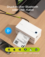 PR40 Bluetooth Thermo-Etikettendrucker, Kabelloser 4x6 Versandetikettendrucker - Inateck Office DE