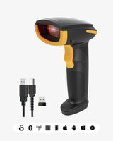 BCST-24, 1D CCD Barcode Scanner Kabellos, 2600 mAh Langzeitbatterie - Inateck Office DE