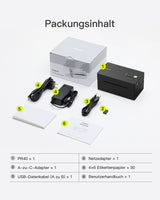 PR40 Mobile Thermo-Etiketten-drucker, Kabelloser 4x6 Versandetiketten Drucker für Versandpakete