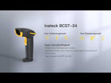 BCST-24, 1D CCD Barcode Scanner Kabellos, 2600 mAh Langzeitbatterie