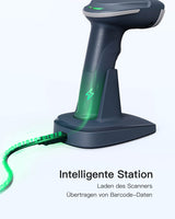 BCST-54 1D/2D Barcodescanner, Bluetooth 5.0, 2.4Ghz Intelligente Station, Bildschirm-Scannen - Inateck Office DE