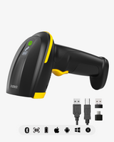Hyper 310, Barcode Scanner Kabellos 1D mit Display, 3-in-1 mit Bluetooth
