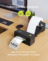 PR02001 Thermopapierdrucker für Mac/Windows, Universelle Etiketten nutzbar, schneller Druck, kompatibel mit Logistik- und Verkaufsplattformen - Inateck Office DE