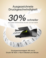 PR02001 Thermopapierdrucker für Mac/Windows, Universelle Etiketten nutzbar, schneller Druck, kompatibel mit Logistik- und Verkaufsplattformen - Inateck Office DE