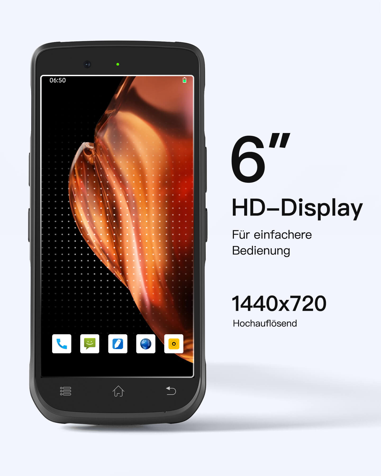 AS501S Android 12 PDA Barcode Scanner Handheld Computer, 1D/2D Leser m ...