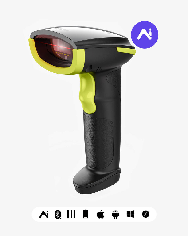 BCST-21-AI AI Bluetooth Barcode Scanner with APP/SDK & Extrem lange Übertragungsdistanz - Inateck Office DE