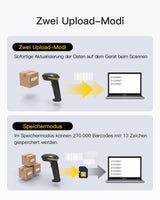 BCST-21 Bluetooth Barcode Scanner with APP/SDK & Extrem lange Übertragungsdistanz - Inateck Office DE