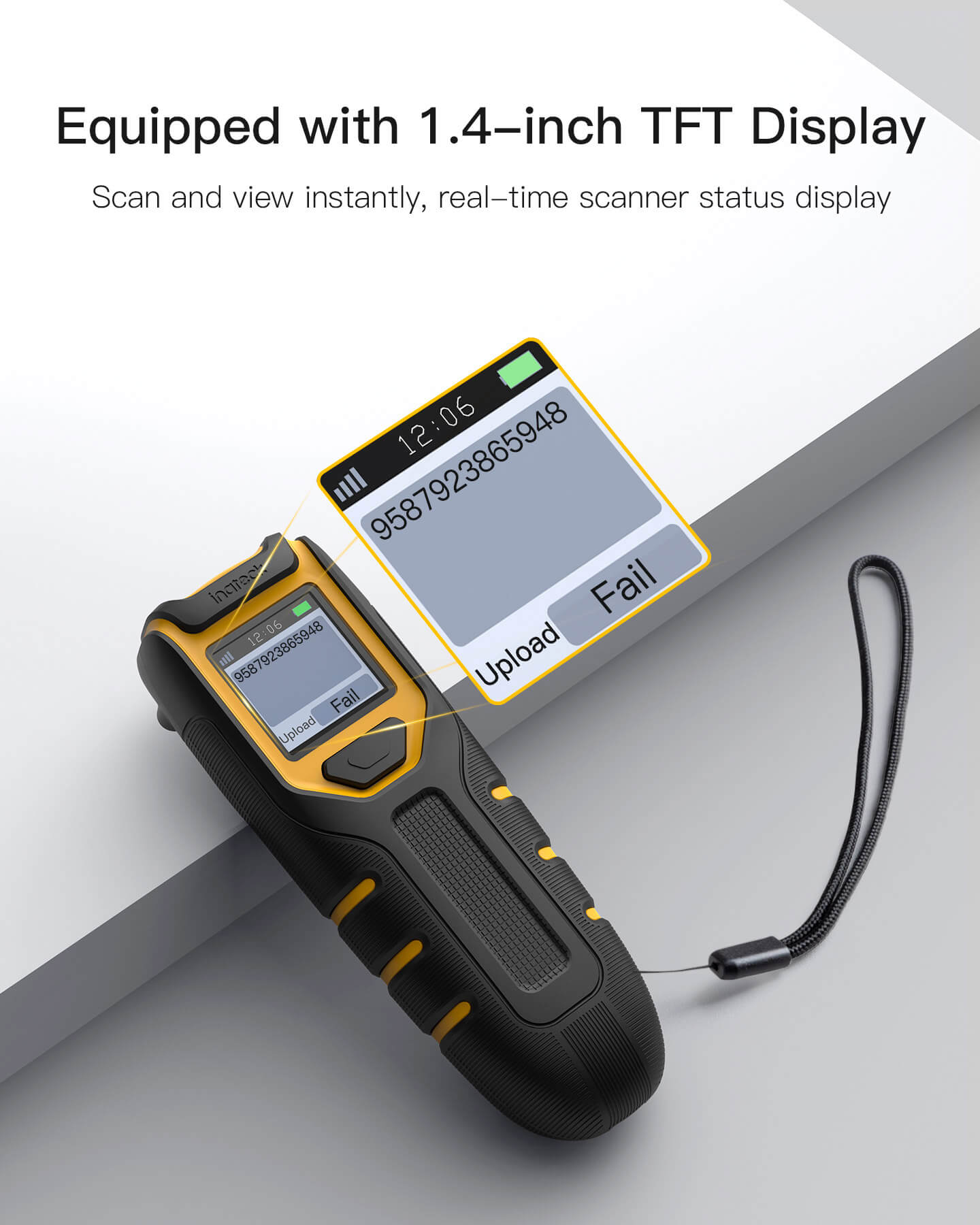 BCST 47 Bluetooth Tragbarer 1D 2D QR Barcode Scanner Mit Bildschirm bcst-47-bluetooth-tragbarer-1d-2d-qr-barcode-scanner-mit-bildschirm