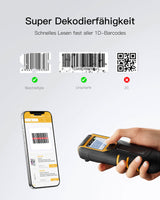 BCST-49 Bluetooth Tragbarer 1D Barcode Scanner mit Bildschirm & APP und SDK
