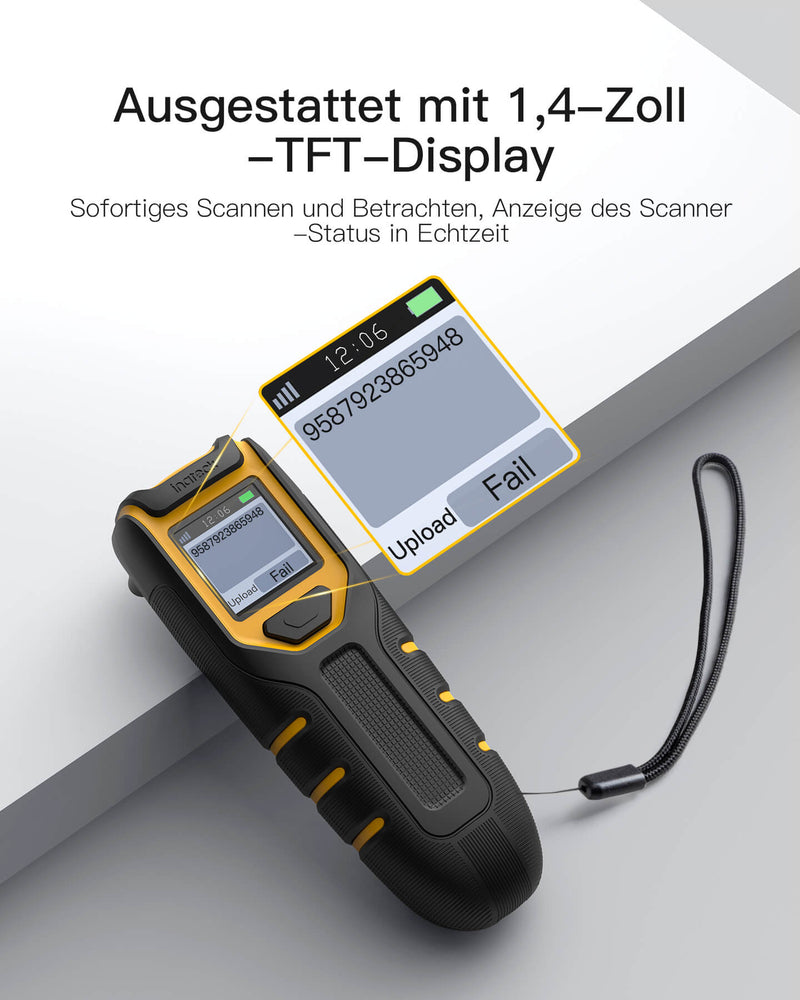 BCST-49 Bluetooth Tragbarer 1D Barcode Scanner mit Bildschirm & APP und SDK