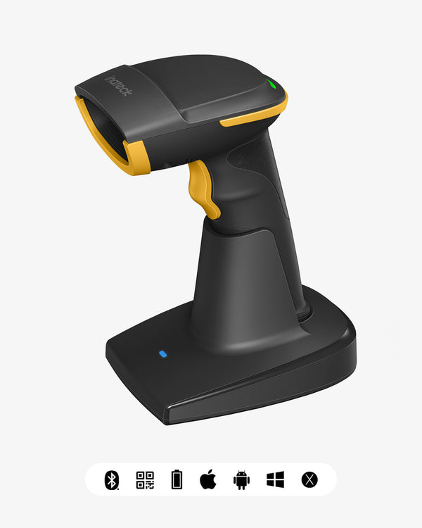 BCST-54 1D/2D Barcodescanner, Bluetooth 5.0, 2.4Ghz Intelligente Station, Bildschirm-Scannen - Inateck Office DE