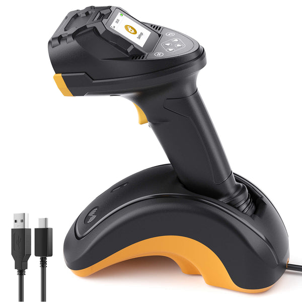 Pro 8SE 2D/1D/QR Wireless Blutooth Handheld Scanner, mit Screen und Smart Base, CMOS CCD Dual Module - Inateck Office DE