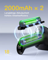 Pro 170B 2D Barcode Scanner Kabellos, QR Code Scanner mit 2 Austauschbaren 2000mAh Akkus, mit Ladestation, mit Bluetooth und Kabel USB