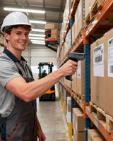 Pro 170B 2D Barcode Scanner Kabellos, QR Code Scanner mit 2 Austauschbaren 2000mAh Akkus, mit Ladestation, mit Bluetooth und Kabel USB