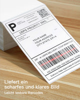 Thermopapier Versandetiketten Label thermo, 4 × 6 Zoll (100 mm × 150 mm), Wasserfester Versandaufkleber, BPA/BPS-frei,500 Stück, TP01001 - Inateck Office DE