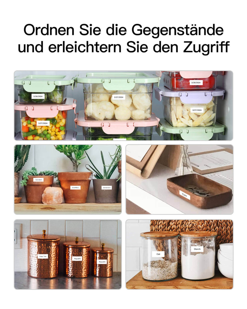 TP03002 Etikettenpapier, Wasser- und ölabweisendes Thermopapier, 3 Rollen/Box, kompatibel Etikettendrucker PR2003 - Inateck Office DE