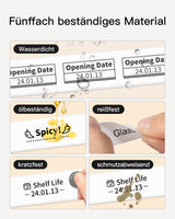 TP03002 Etikettenpapier, Wasser- und ölabweisendes Thermopapier, 3 Rollen/Box, kompatibel Etikettendrucker PR2003 - Inateck Office DE