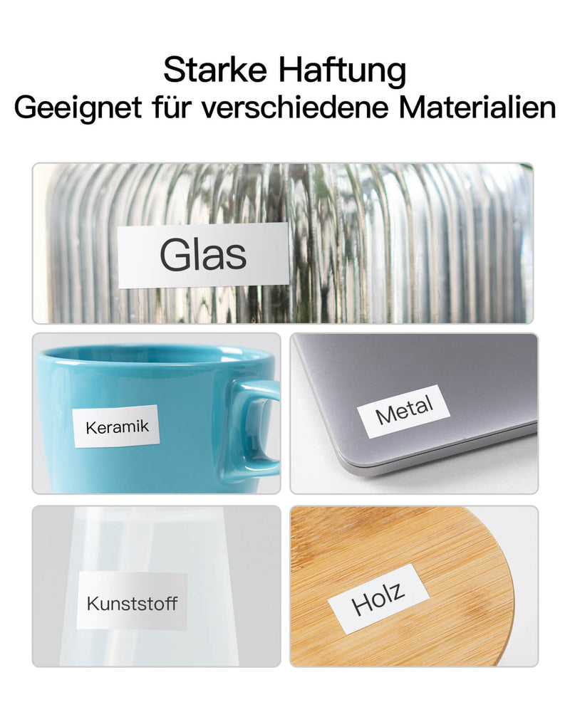 TP03002 Etikettenpapier, Wasser- und ölabweisendes Thermopapier, 3 Rollen/Box, kompatibel Etikettendrucker PR2003 - Inateck Office DE
