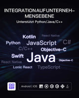 BCST-75X, RFID Barcode Scanner Kabellos, 2D QR Code Scanner Industrial mit Ladestation, IP67 wasserdicht und staubdicht, Barcode Leser mit 2600mAh Akku，Handscanner mit App & SDK