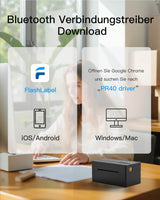 PR40 Mobile Thermo-Etiketten-drucker, Kabelloser 4x6 Versandetiketten Drucker für Versandpakete - Inateck Office DE