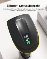 Hyper 310, Barcode Scanner Kabellos 1D mit Display, 3-in-1 mit Bluetooth