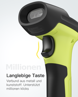 BCST-72S, Inateck Barcode Scanner Bluetooth mit Ladestation, 1D/2D/QR, 2.4G/USB, Liest von Bildschirmen
