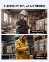 BCST-75D, IP66 Barcode Scanner Kabellos mit Display und Ladestation, 1D/2D/QR QR Code Scanner