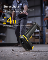 Hyper 310, Barcode Scanner Kabellos 1D mit Display, 3-in-1 mit Bluetooth