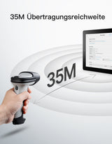 BCST-72S, Inateck Barcode Scanner Bluetooth mit Ladestation, 1D/2D/QR, 2.4G/USB, Liest von Bildschirmen