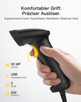 Hyper A60, Barcode Scanner 1D/2D USB, QR Code Scanner Plug & Play für Einzelhandel & Lager