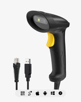 Hyper A60, Barcode Scanner 1D/2D USB, QR Code Scanner Plug & Play für Einzelhandel & Lager