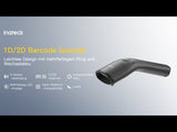 Nano460 QR Code Scanner Kabellos, Barcode Scanner 2D Bluetooth, mit USB und 2.4G, mit Abnehmbarem Akku