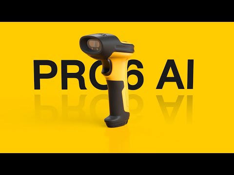 P6 AI 1D Barcodescanner mit 2.4GHz, kabellos bis 60m, 2600mAh-Akku