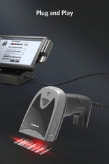 Barcodescanner für 1D-Strichcodes, tragbar, kabelgebunden (USB), CCD-fähig, Bildschirmscan möglich - BS02003 - Inateck Official DE