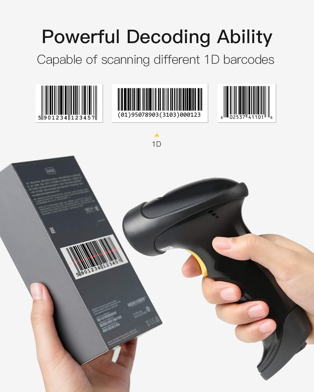 BCST20 1D Barcodescanner mit 2.4GHz, kabellos 2.4GHz Inateck Office DE