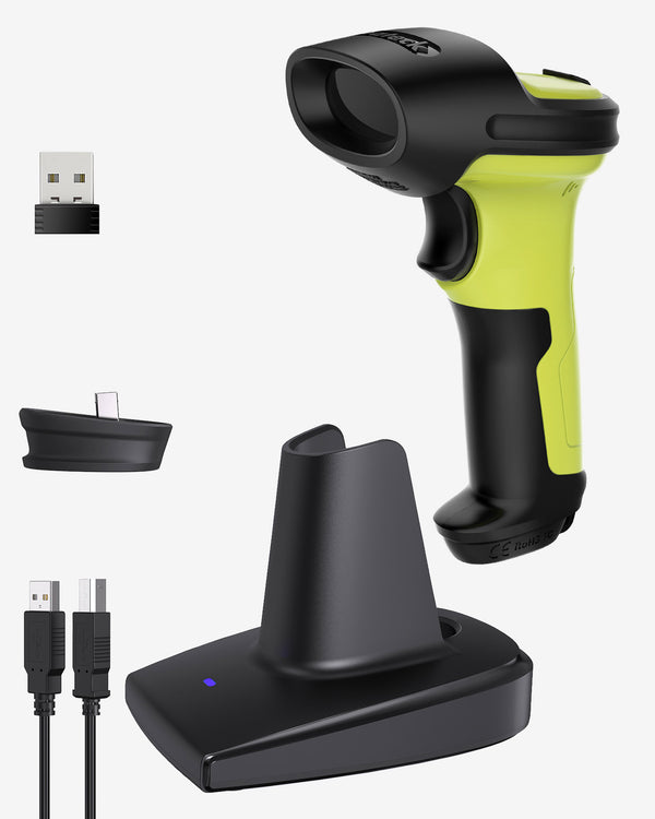 BCST-60 1D Barcodescanner mit 2.4GHz, kabellos bis 35m + BS04001 Barcode Scanner Ladestation - Inateck Office DE