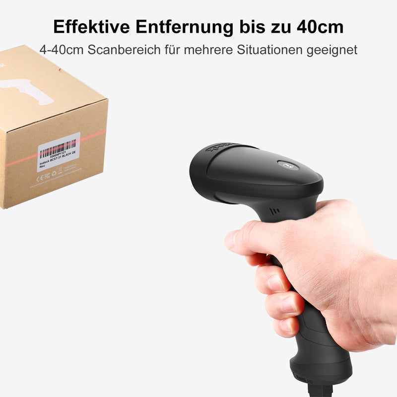Inateck BCST-33 Barcode Scanner - Effektive Entfernung bis zu 40 cm