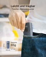 BCST-40 1D/2D Barcodescanner, Bluetooth 5.0, 30m Reichweite, Taschenscanner, Displayscannen - Inateck Office DE
