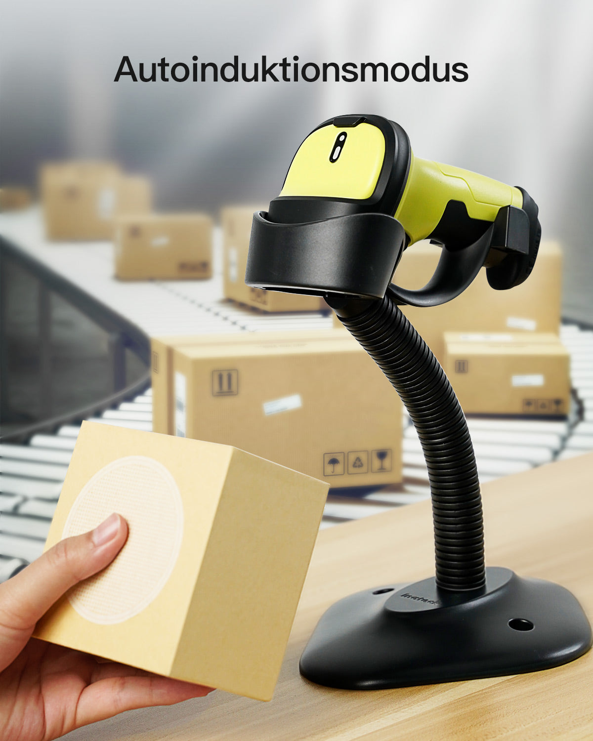 Inateck 2.4GHz Kabelloser Handscanner mit 35m Reichweite, BCST60 Grün