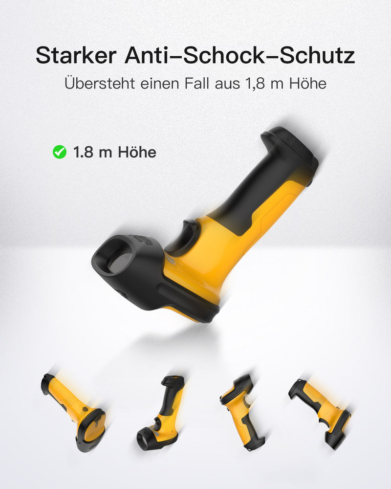 Inateck P6 Barcodescanner - Starker Anti-Schock-Schutz