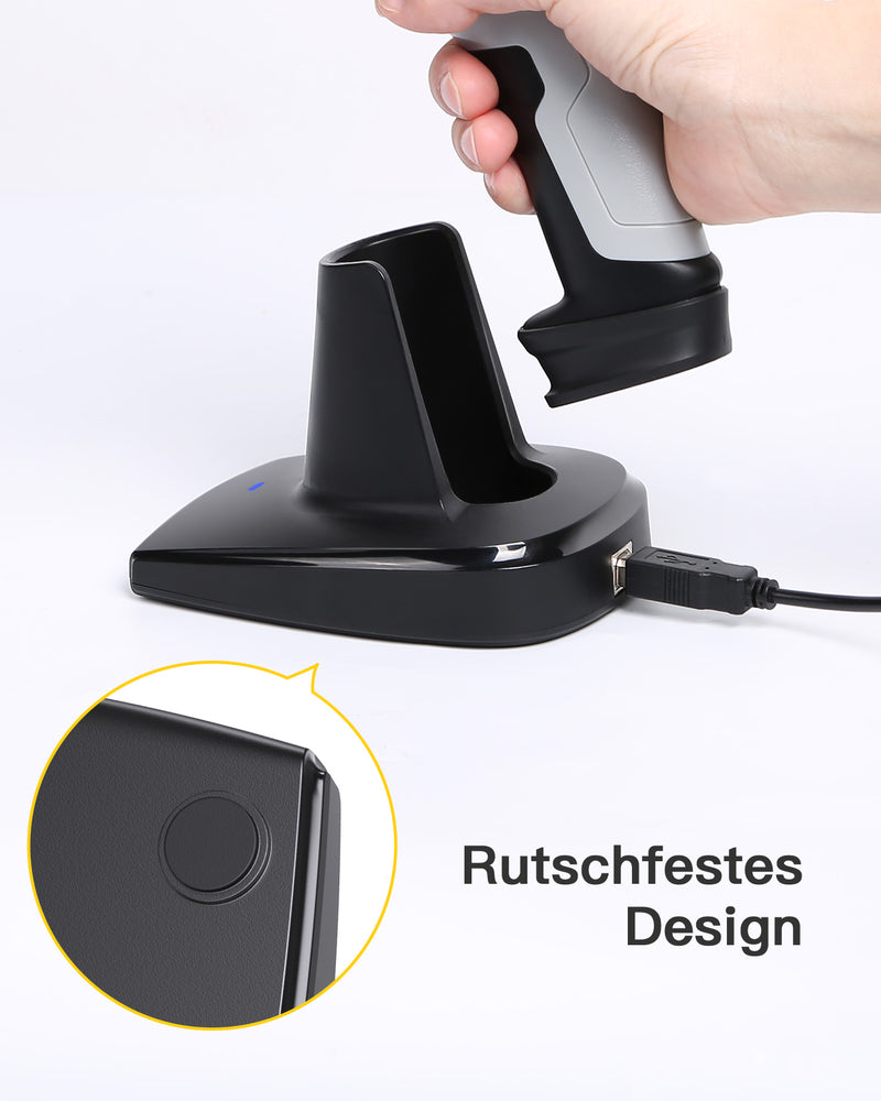 BCST-70 1D Barcodescanner, Bluetooth bis 35m + BS04001 Barcode Scanner Ladestation - Inateck Office DE