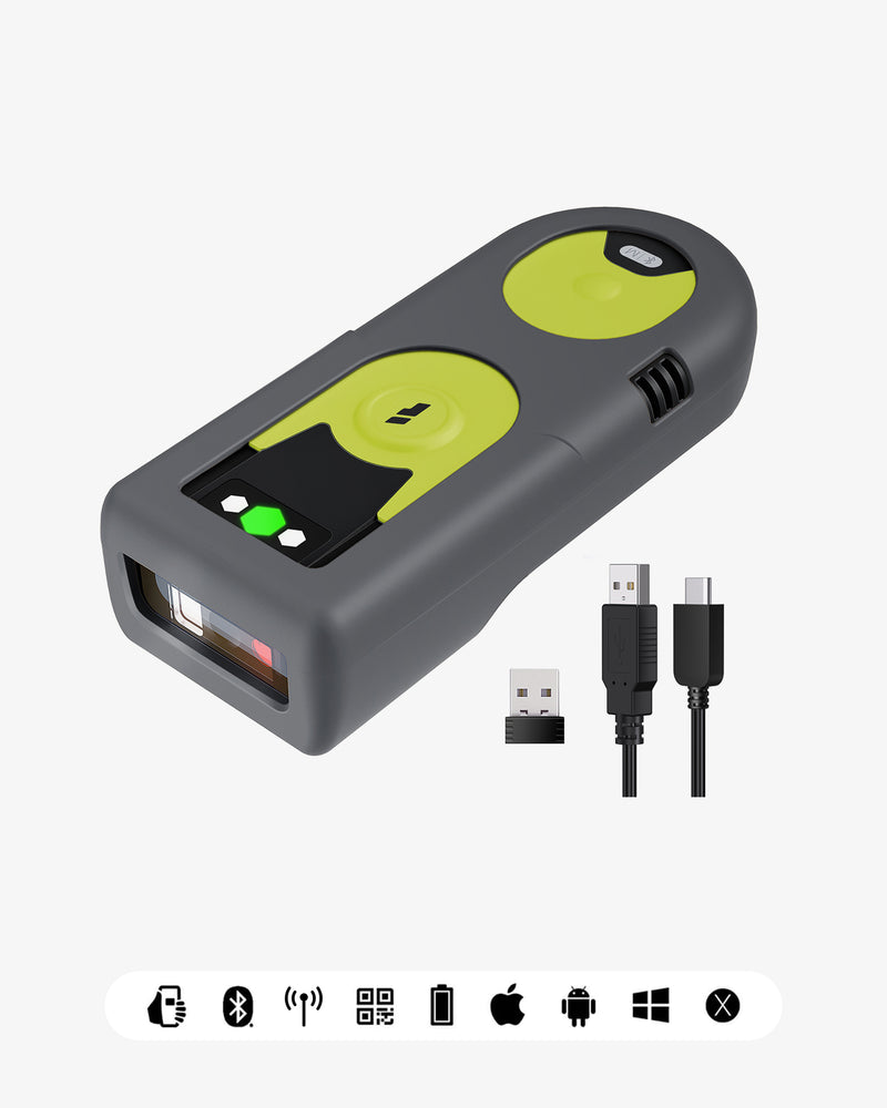 Inateck Bluetooth-barcodelezer, 2D-1D-barcodescanner, QR-code-lezer met display en intelligente basis, CMOS CCD dual-module, compatibel met app SDK, P8 Inateck Bluetooth-barcodelezer, 2D-1D-barcodescanner, QR-code-lezer met display en intelligente basis, CMOS CCD dual-module, compatibel met app SDK, P8