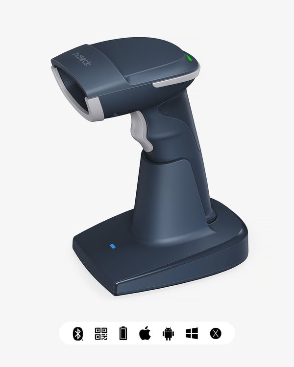 BCST-54 1D/2D Barcodescanner, Bluetooth 5.0, 2.4Ghz Intelligente Station, Bildschirm-Scannen - Inateck Office DE